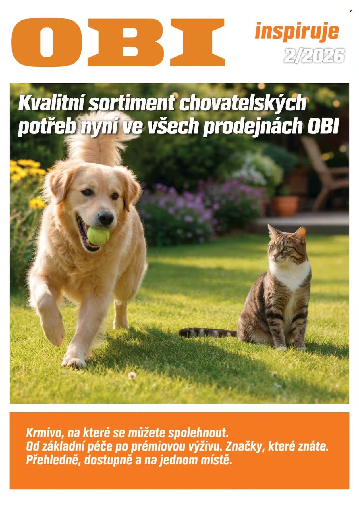 OBI leták - Kvalitní sortiment chovatelských potřeb nyní ve všech prodejnách OBI (2026-02-15 - 2026-03-14)