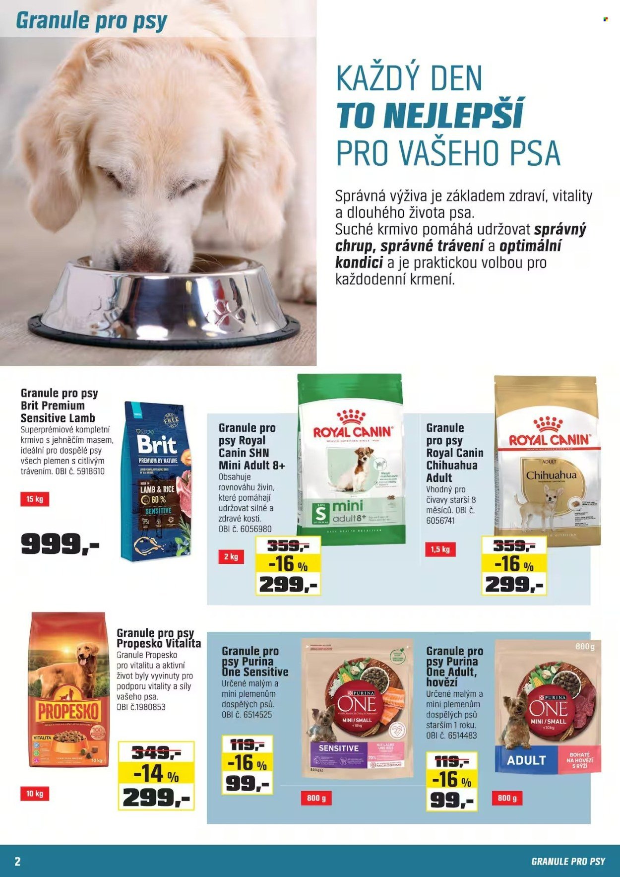 OBI leták - Kvalitní sortiment chovatelských potřeb nyní ve všech prodejnách OBI (2026-02-15 - 2026-03-14)