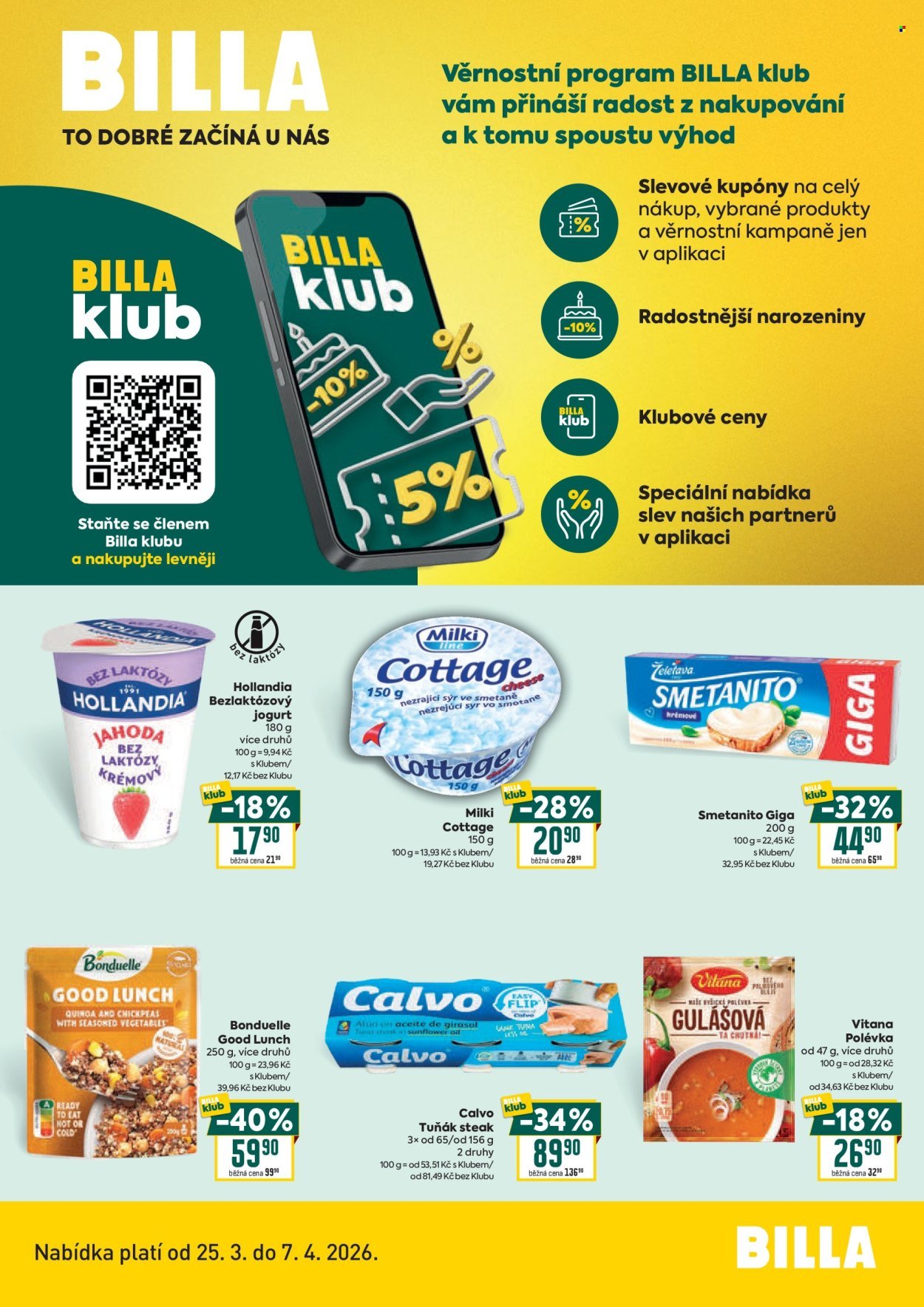 BILLA leták - Klub (2026-03-25 - 2026-04-07)