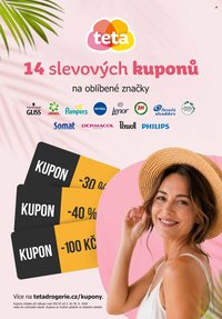 TETA DROGERIE leták - 14 slevových kuponů na oblíbené značky