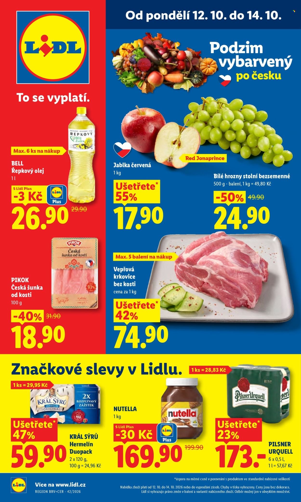 LIDL leták - Od pondělí 12.10.2026
