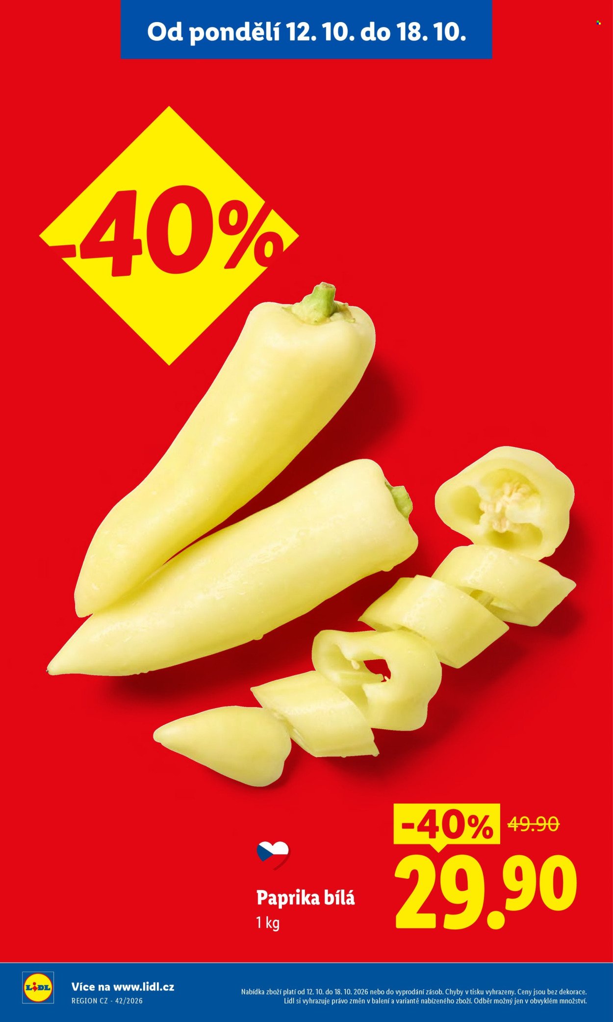 LIDL leták - Od pondělí 12.10.2026