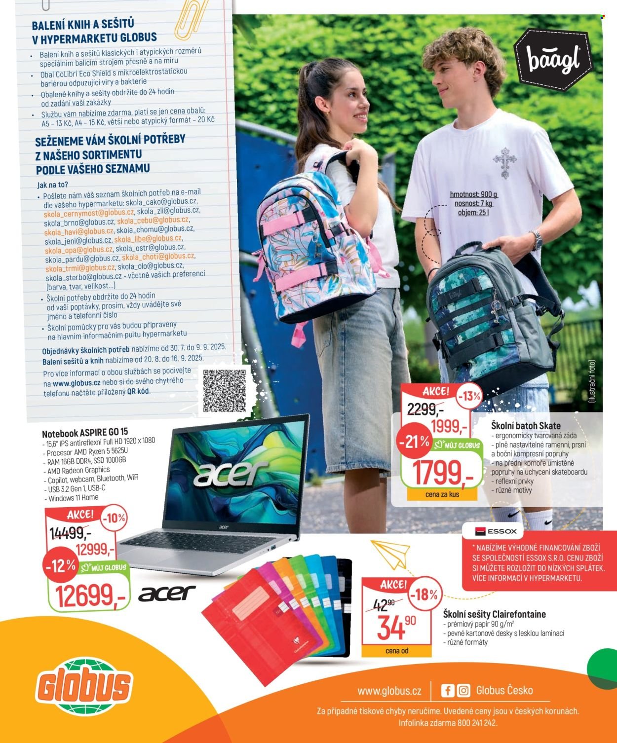 GLOBUS leták - Od středy 30.7.2025 (2025-07-30 - 2025-09-09)