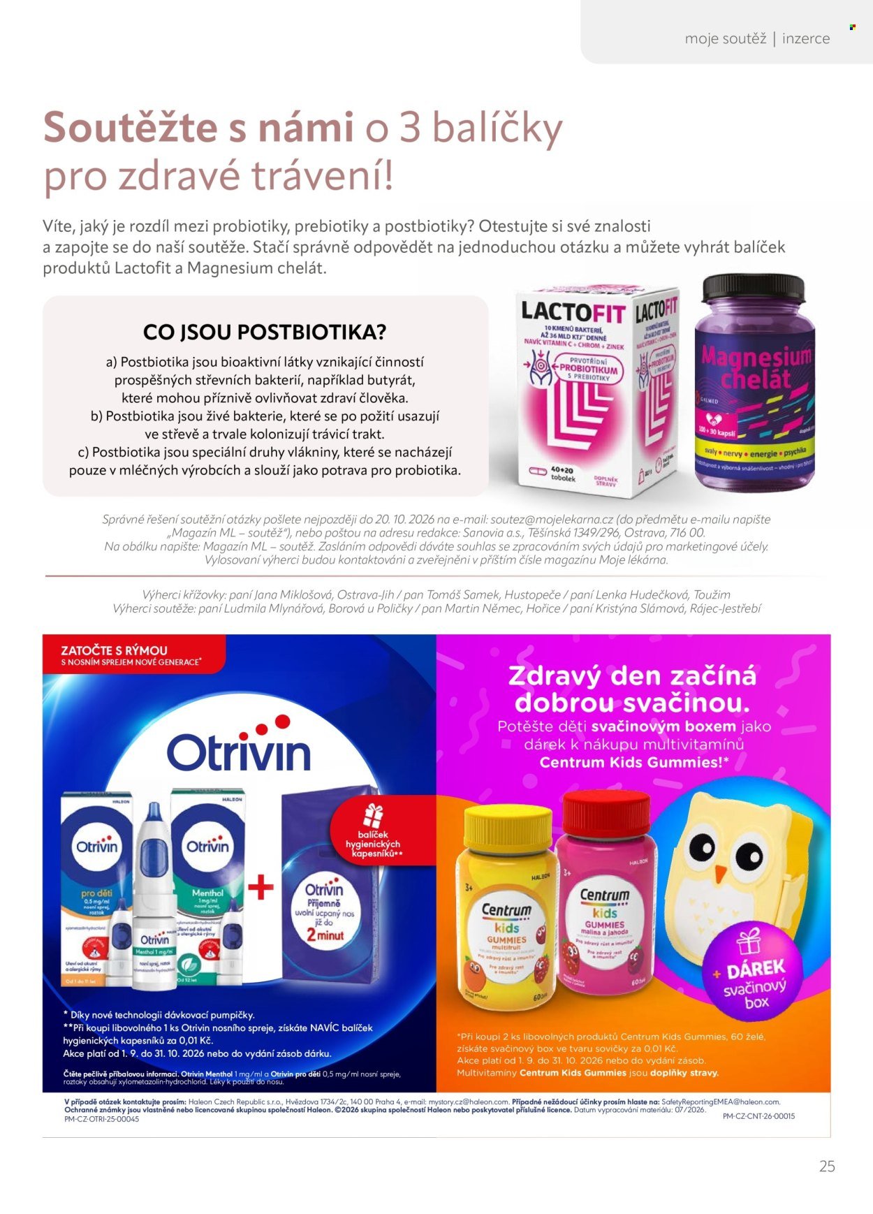 MOJELEKARNA.CZ leták - Září/říjen