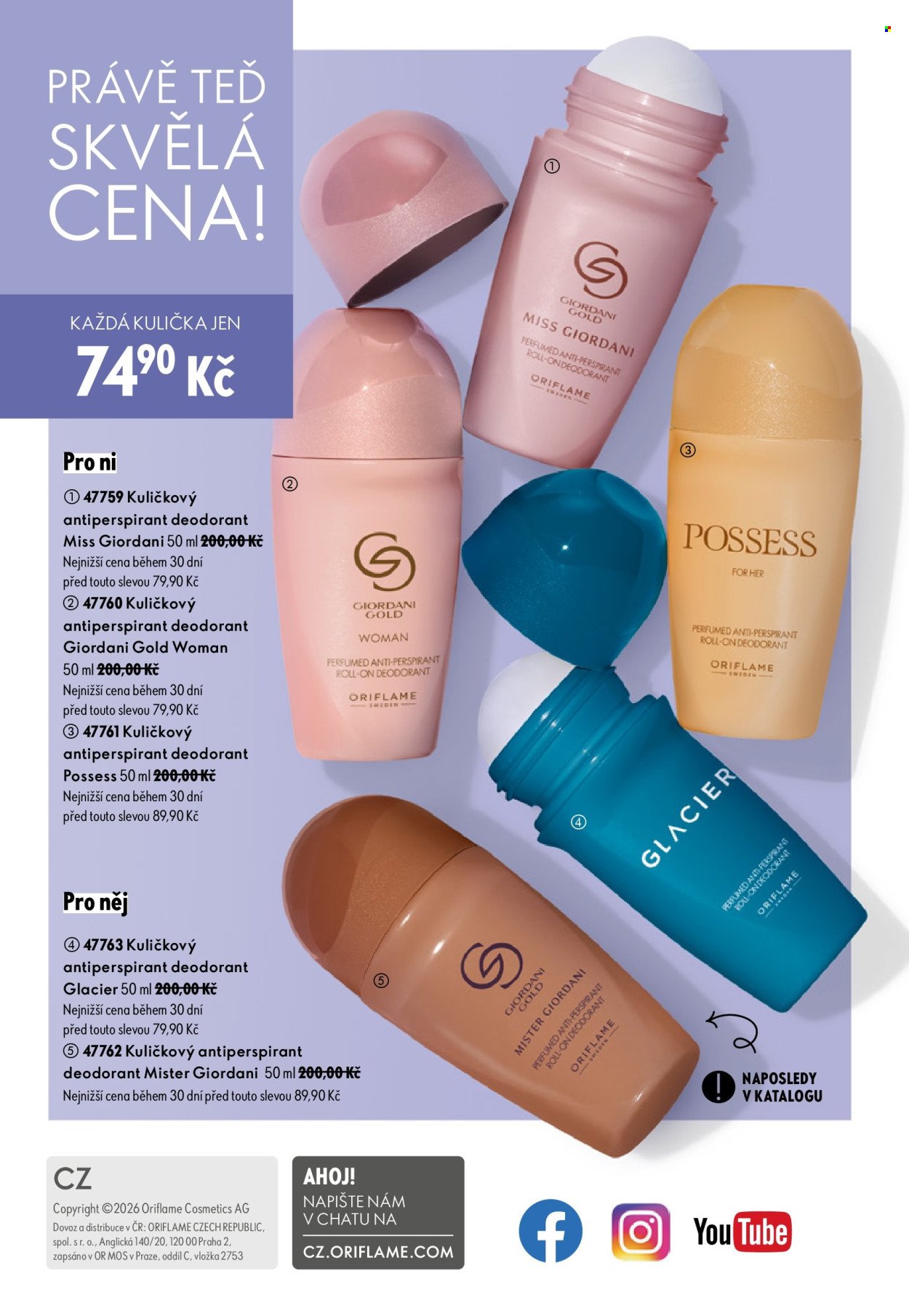 ORIFLAME leták - Od středy 29.7.2026