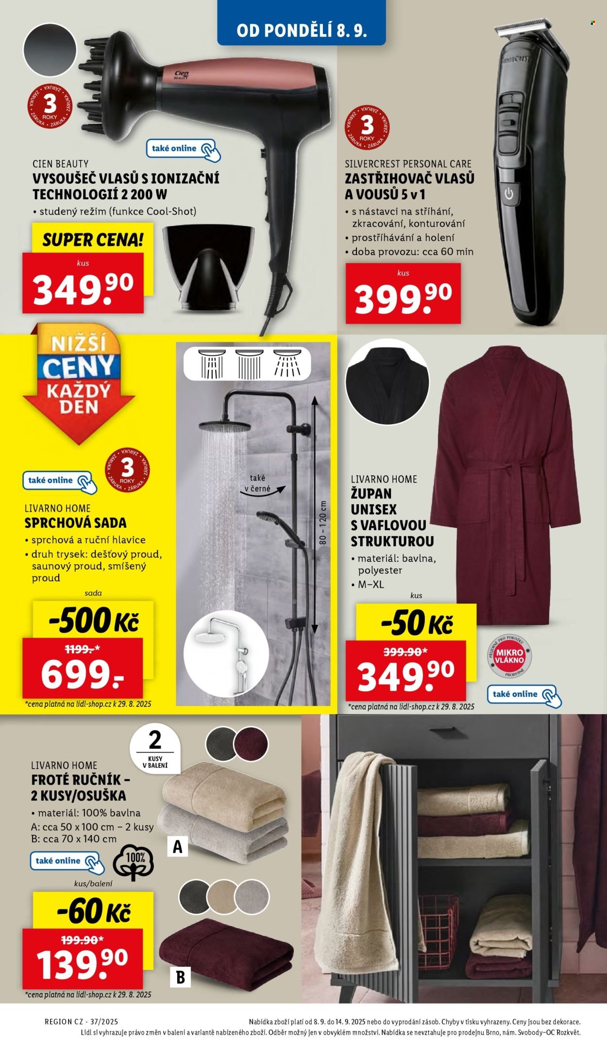 LIDL leták - Spotřební zboží (2025-09-08 - 2025-09-14)
