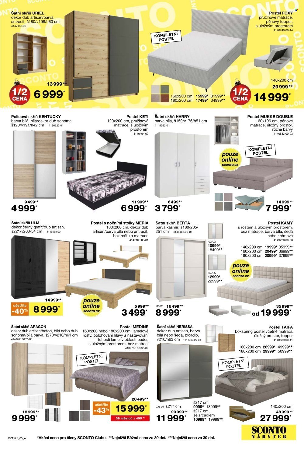 SCONTO NÁBYTEK leták - 2 za cenu 1 na matrace, rošty a toppery (2025-11-26 - 2025-12-21)