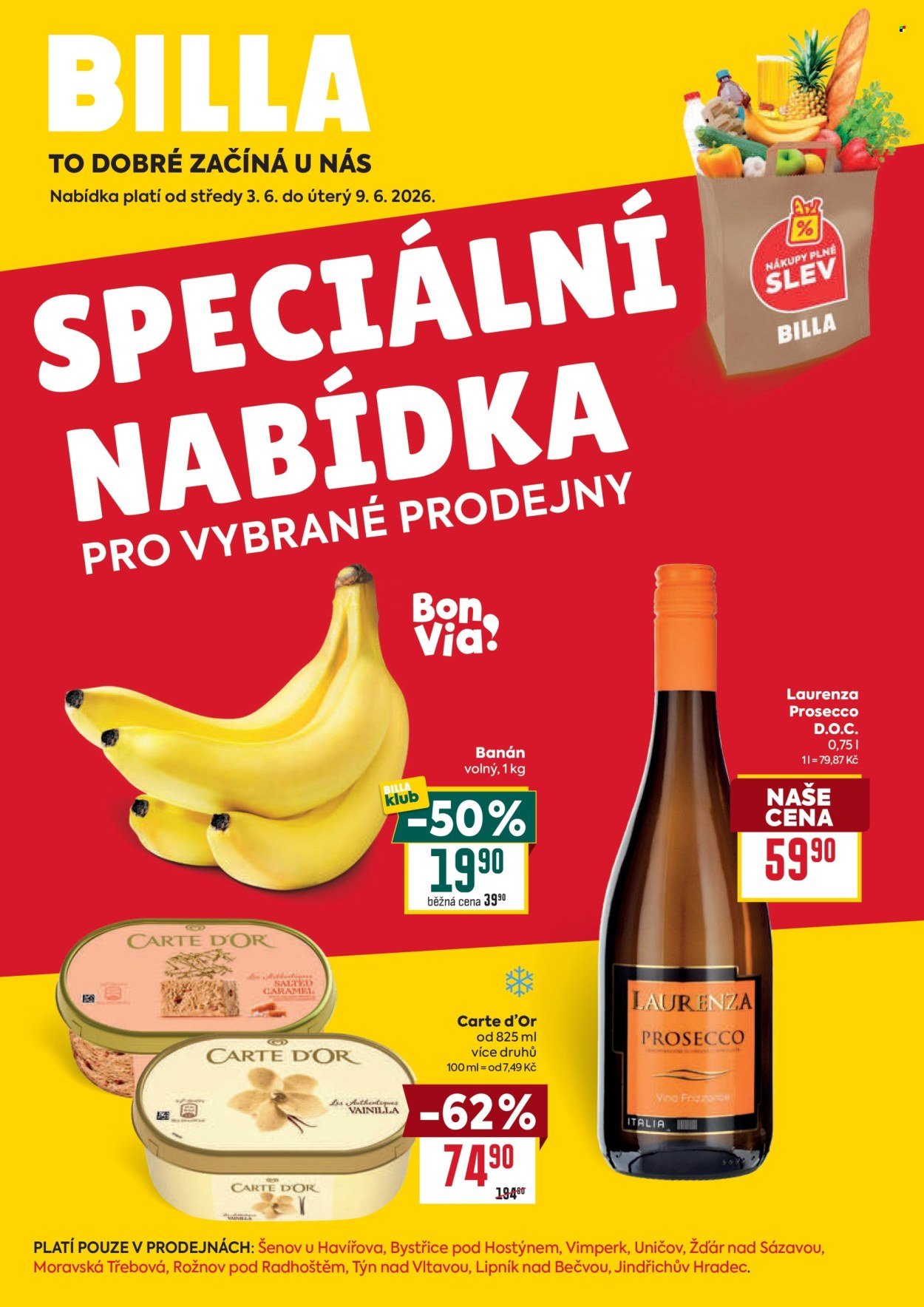 BILLA leták - Speciální nabídka: vybrané prodejny