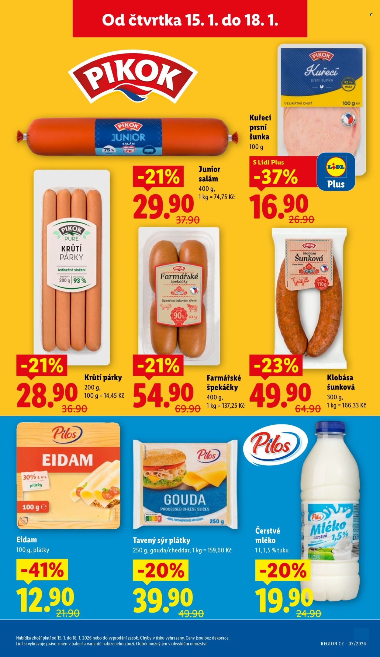 LIDL leták - Od čtvrtka 15.1.2026 (2026-01-15 - 2026-01-18)