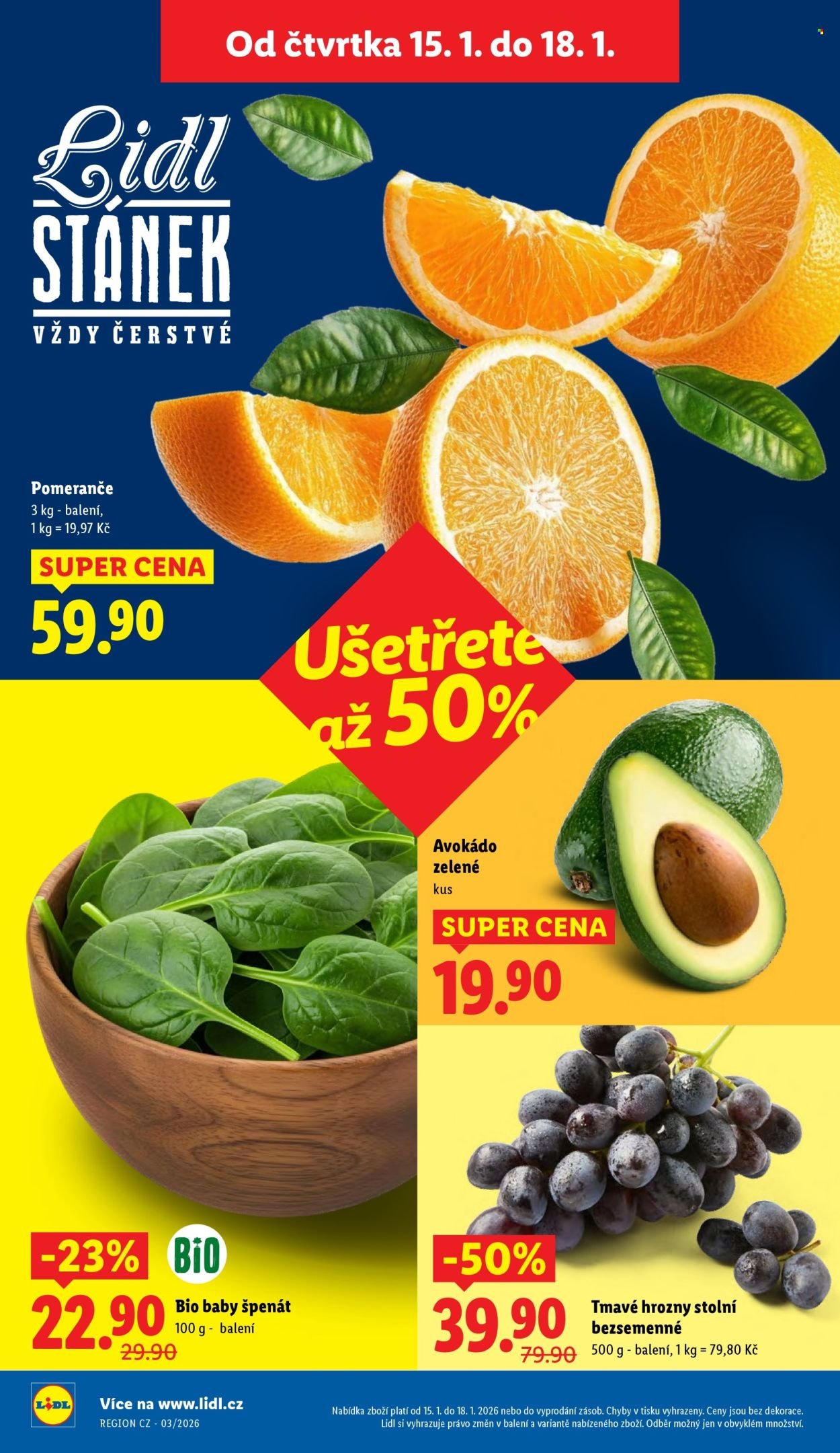 LIDL leták - Od čtvrtka 15.1.2026 (2026-01-15 - 2026-01-18)
