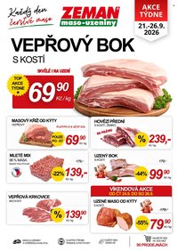 ZEMAN MASO-UZENINY leták - Od pondělí 21.9.2026