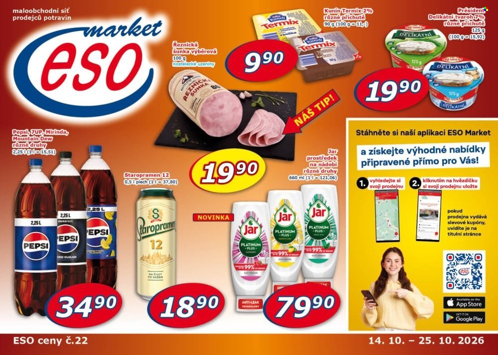 ESO MARKET leták - Od středy 14.10.2026