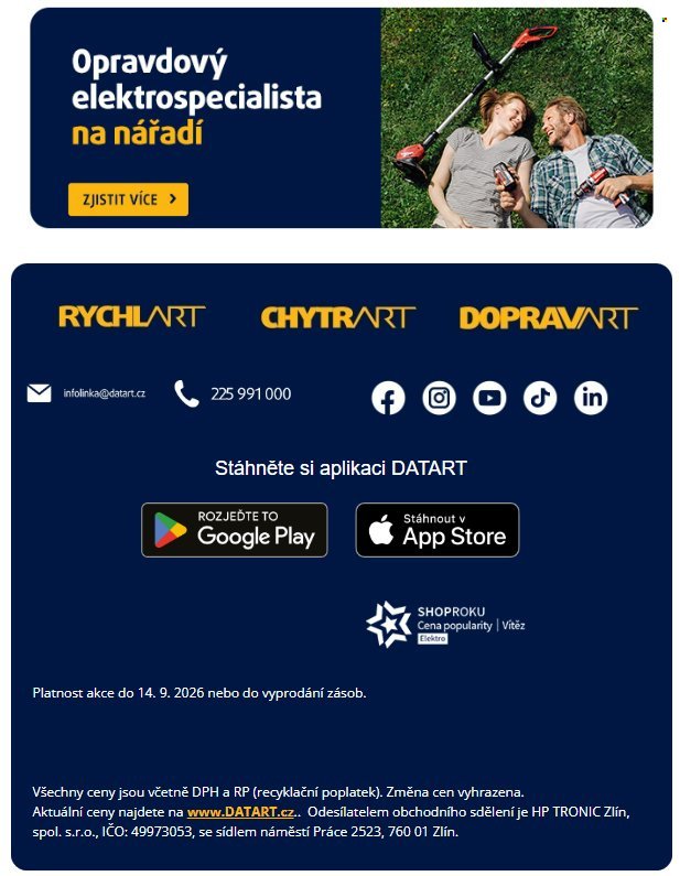 DATART leták - Datart nákupy exkluzivní slevy