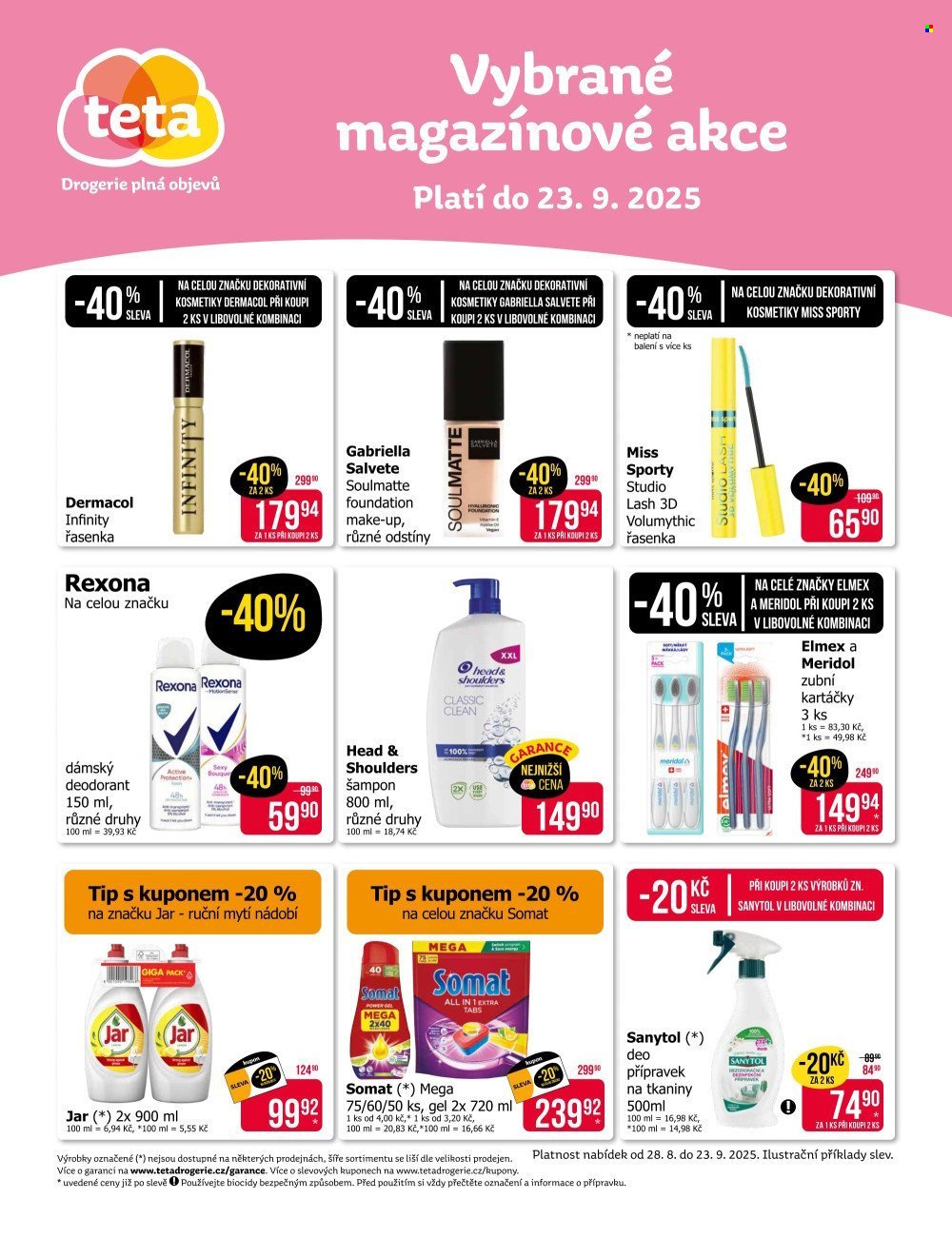 TETA DROGERIE leták - Vybrané magazínové akce (2025-08-28 - 2025-09-23)