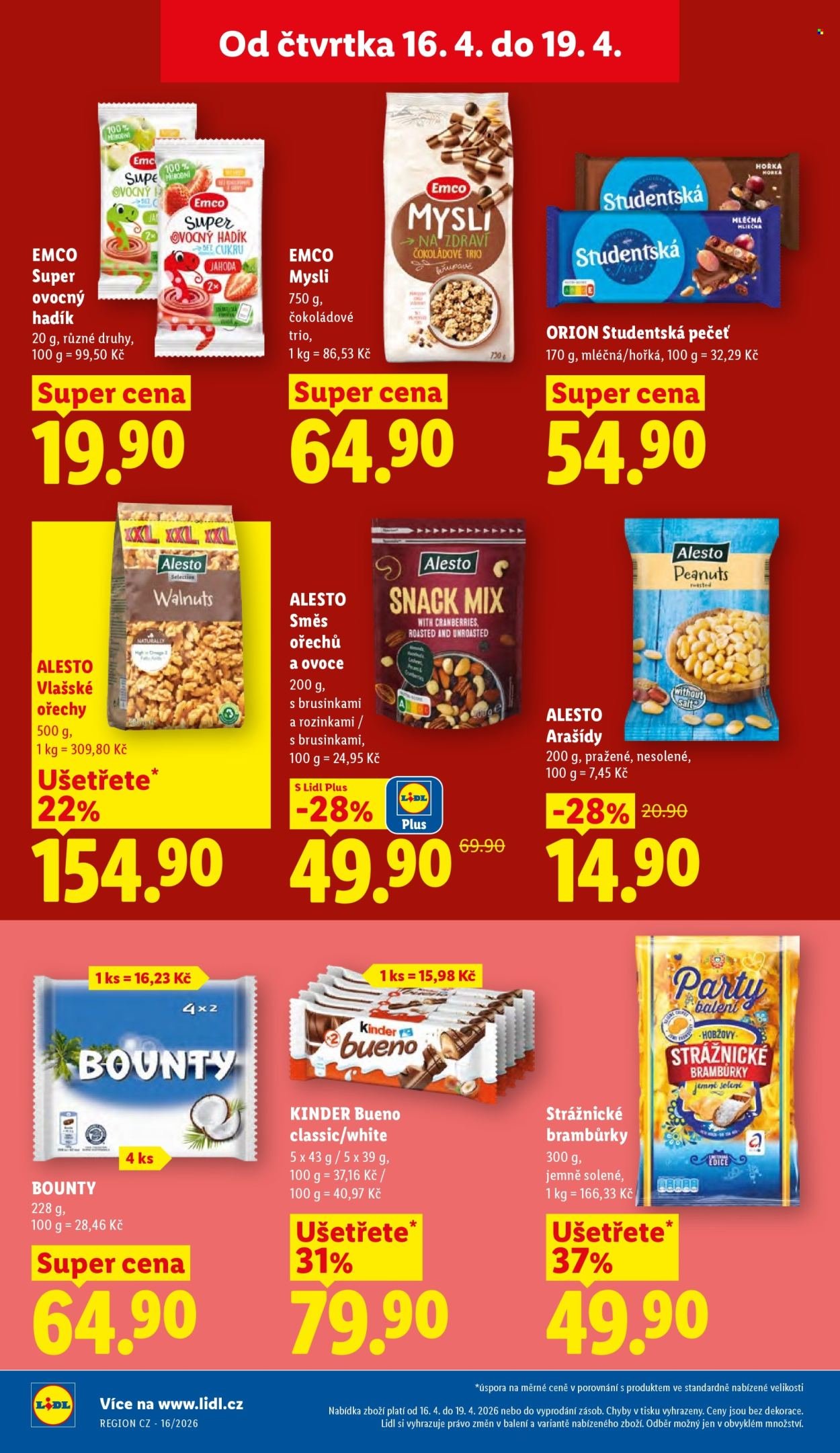 LIDL leták - Od čtvrtka 16.4.2026 (2026-04-16 - 2026-04-19)