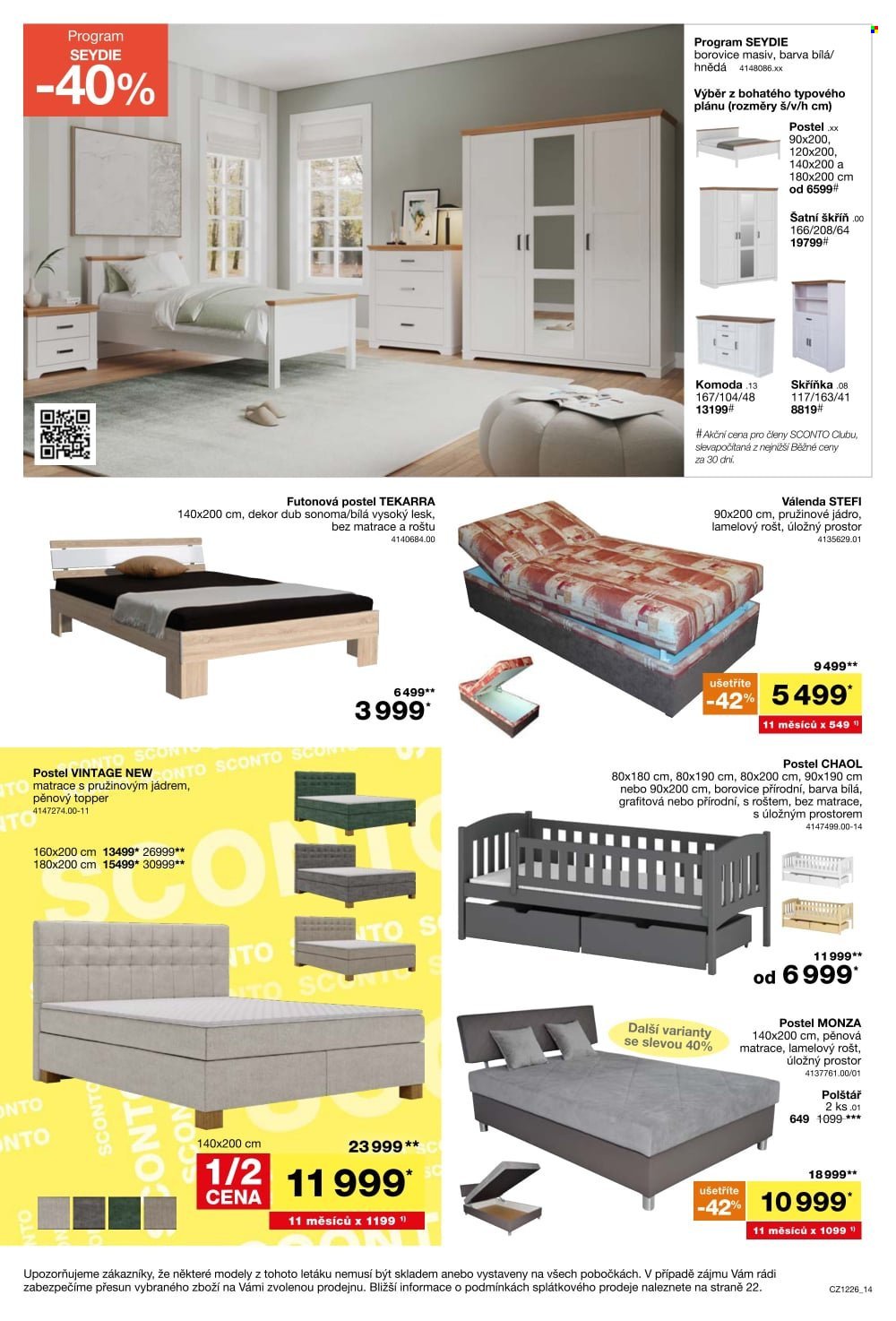 SCONTO NÁBYTEK leták - -40% na sedací soupravy, pohovky, křesla