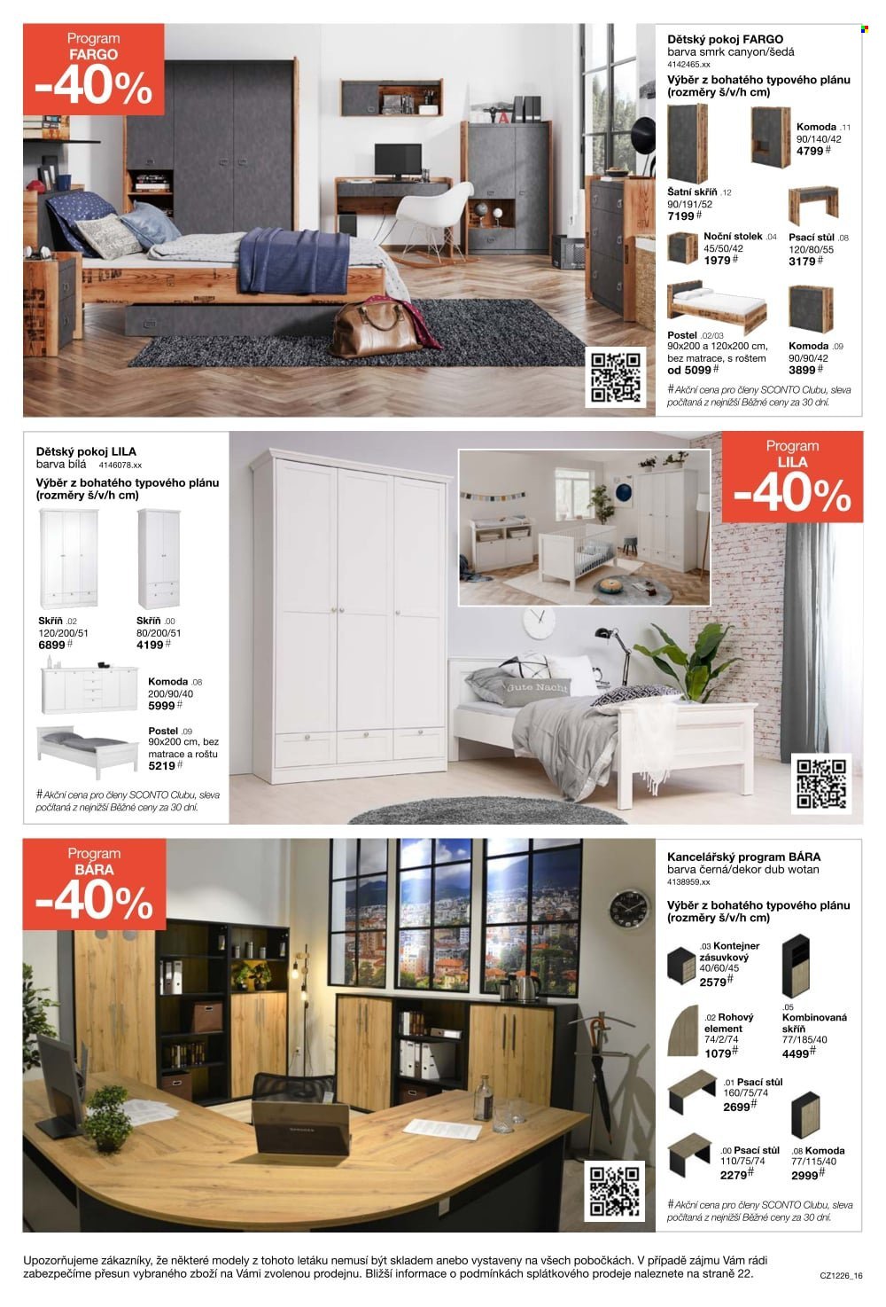 SCONTO NÁBYTEK leták - -40% na sedací soupravy, pohovky, křesla