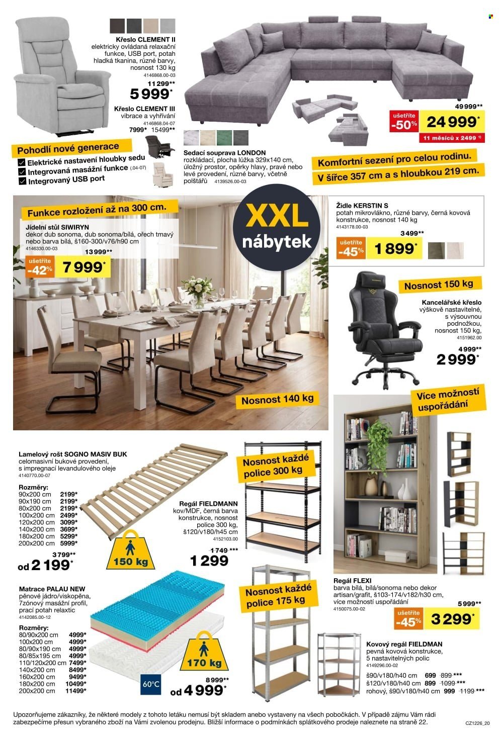 SCONTO NÁBYTEK leták - -40% na sedací soupravy, pohovky, křesla