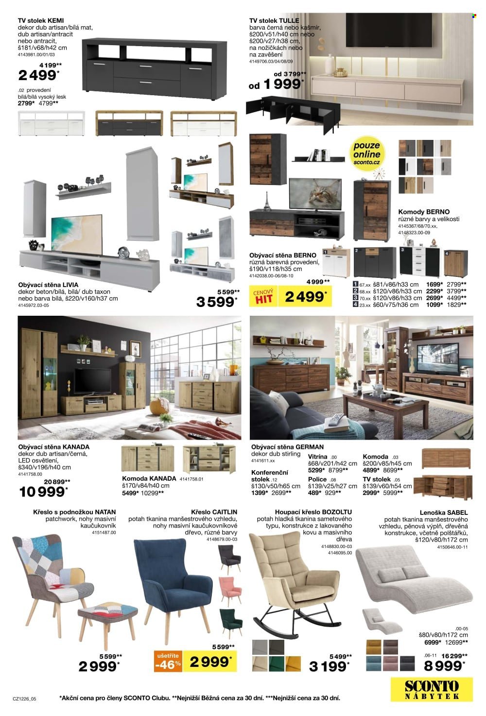 SCONTO NÁBYTEK leták - -40% na sedací soupravy, pohovky, křesla