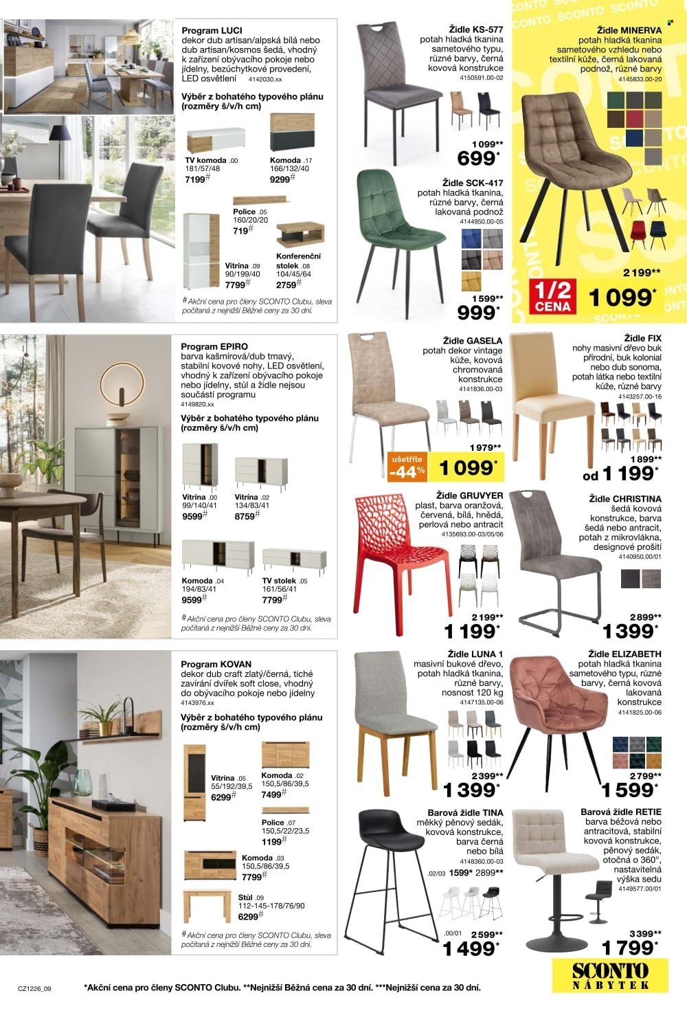 SCONTO NÁBYTEK leták - -40% na sedací soupravy, pohovky, křesla