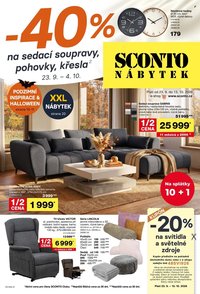 SCONTO NÁBYTEK leták - -40% na sedací soupravy, pohovky, křesla