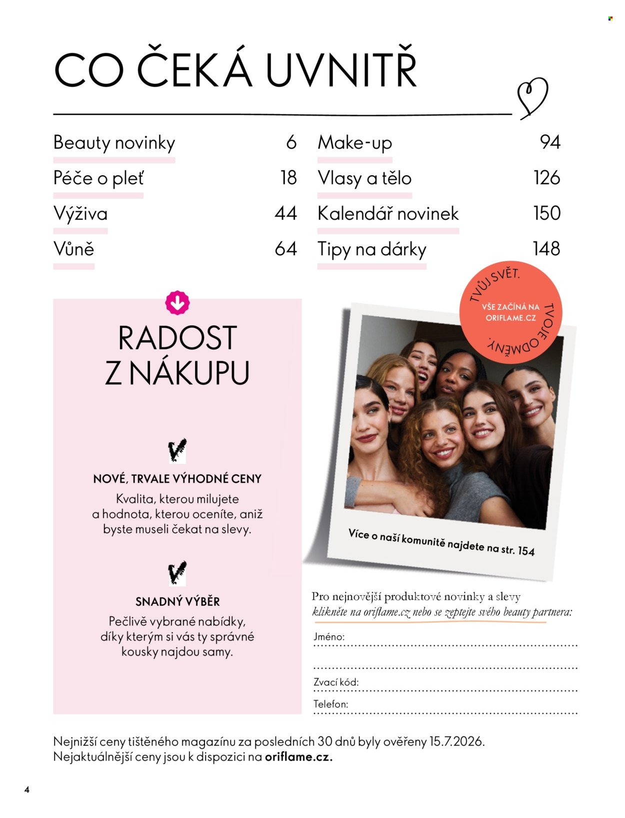 ORIFLAME leták - Od středy 30.9.2026