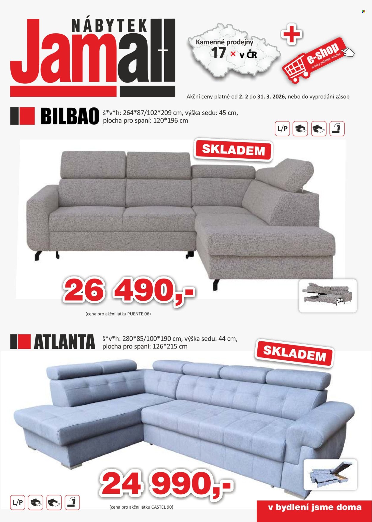 NÁBYTEK JAMALL leták - Od pondělí 2.2.2026 (2026-02-02 - 2026-03-31)