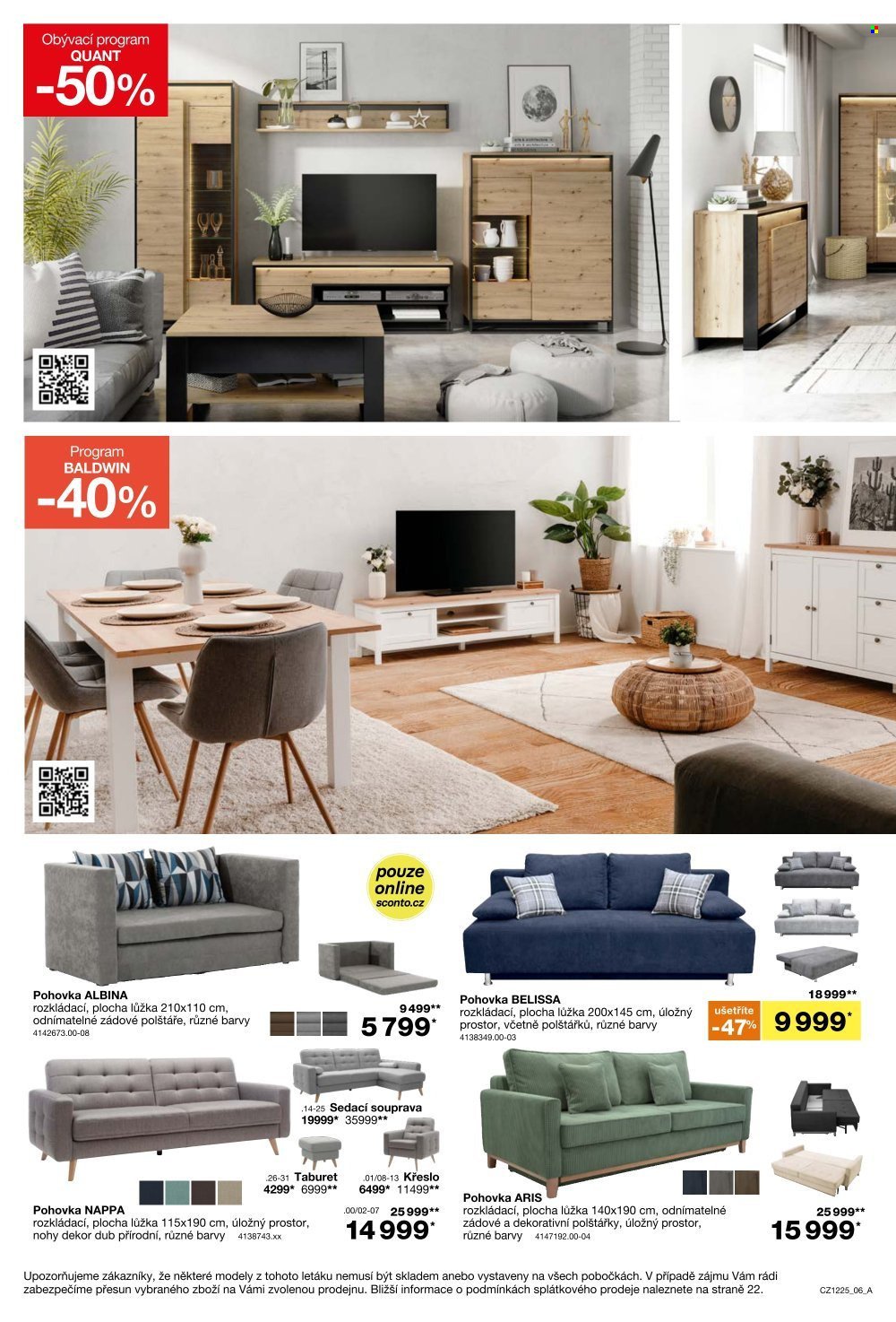 SCONTO NÁBYTEK leták - -40% na sedací soupravy, pohovky, křesla (2025-09-24 - 2025-10-14)