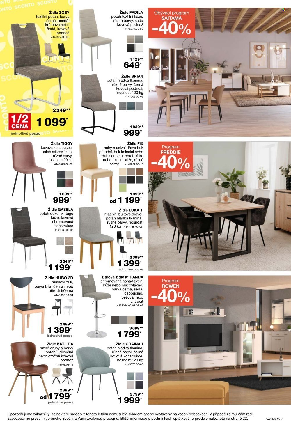 SCONTO NÁBYTEK leták - -40% na sedací soupravy, pohovky, křesla (2025-09-24 - 2025-10-14)