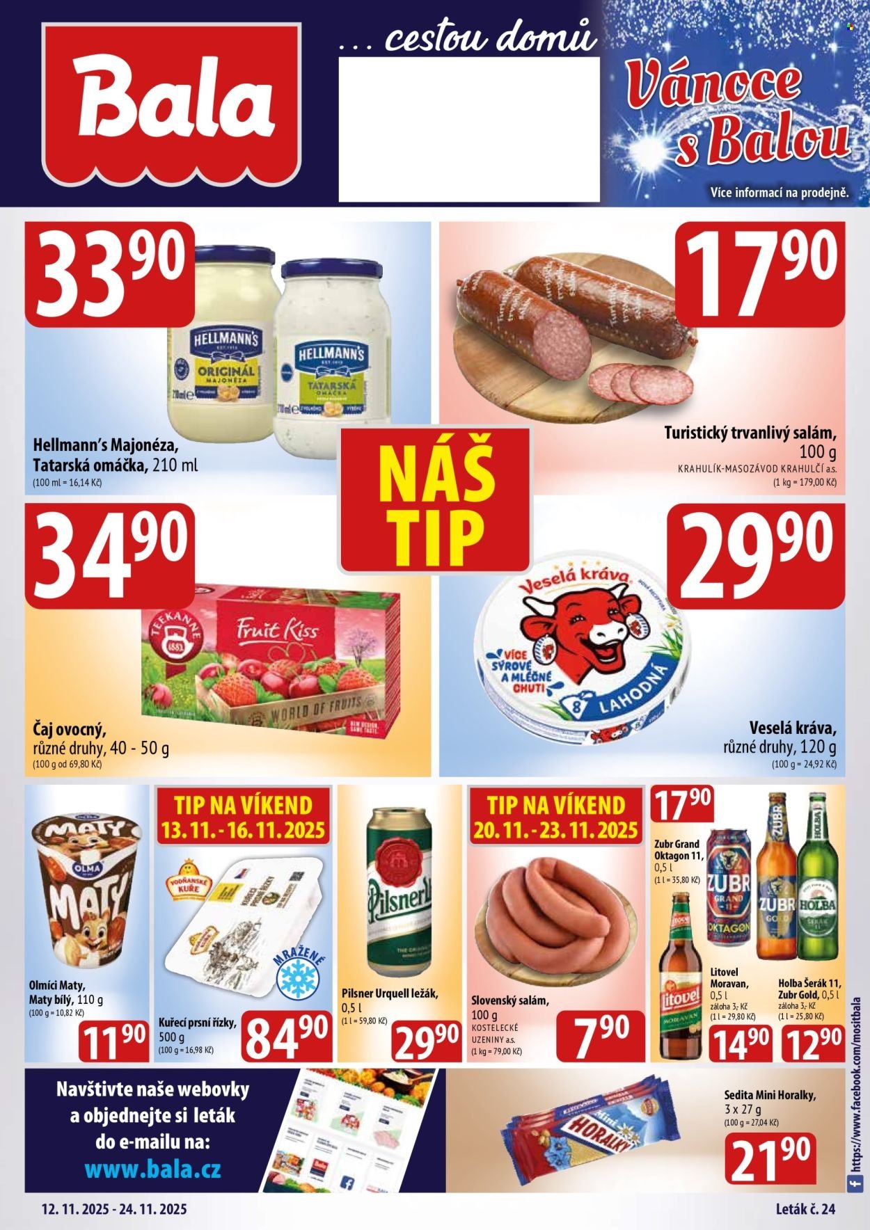 BALA leták - Velký leták Holba + (2025-11-12 - 2025-11-24)