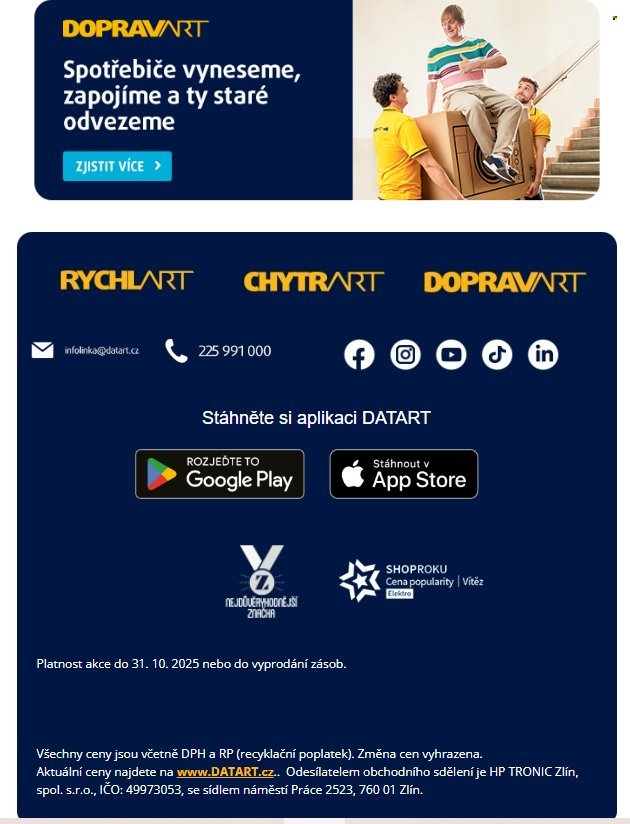 DATART leták - Extra sleva až 40% (2025-10-28 - 2025-10-31)