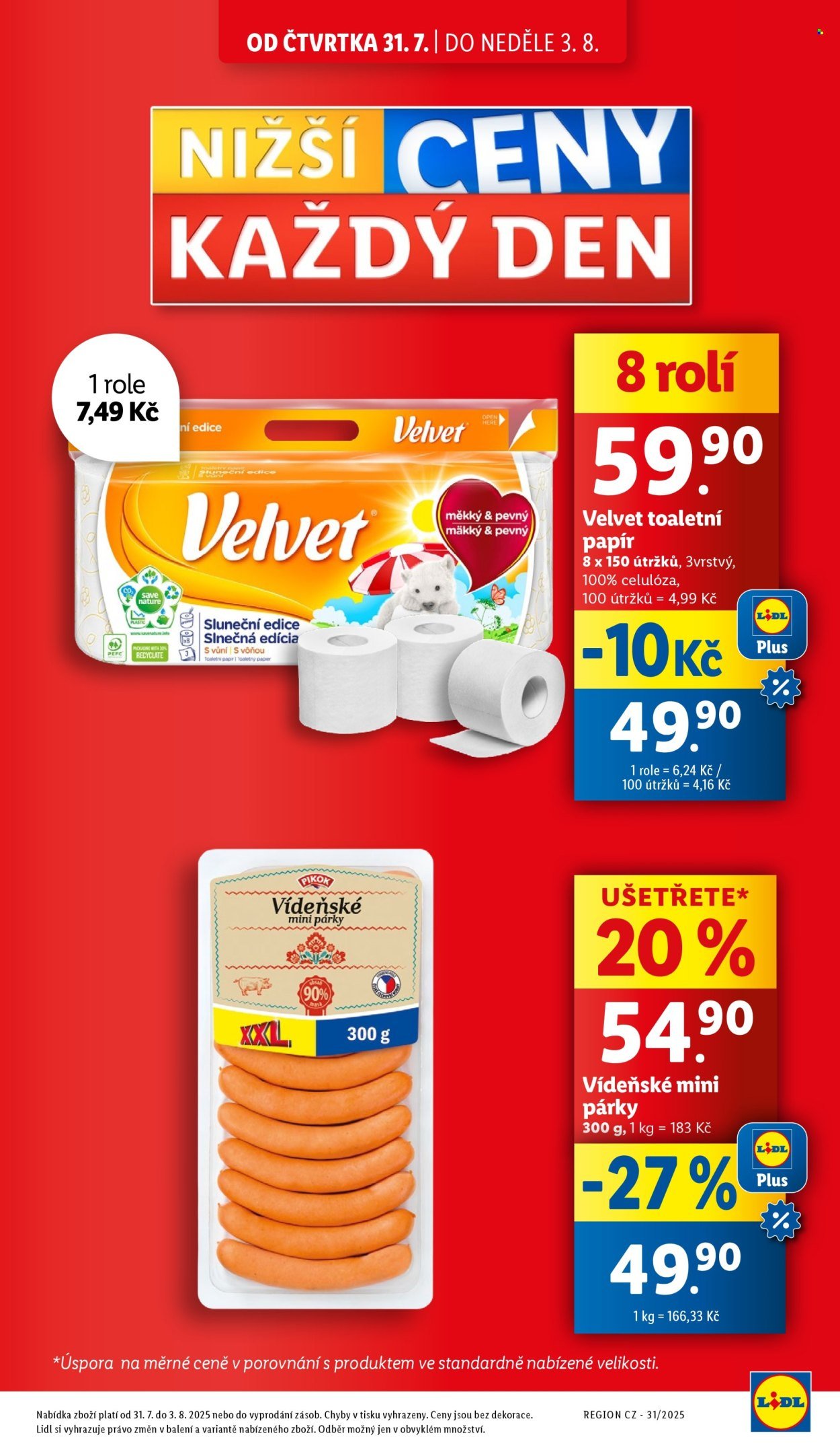 LIDL leták - Od čtvrtka 31.7.2025 (2025-07-31 - 2025-08-03)