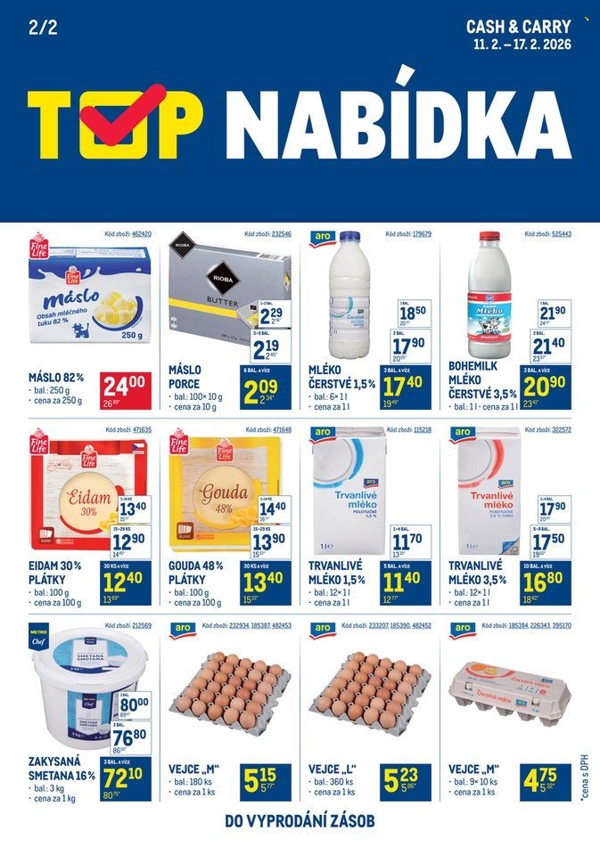 MAKRO leták - TOP mléčné výrobky (2026-02-11 - 2026-02-17)