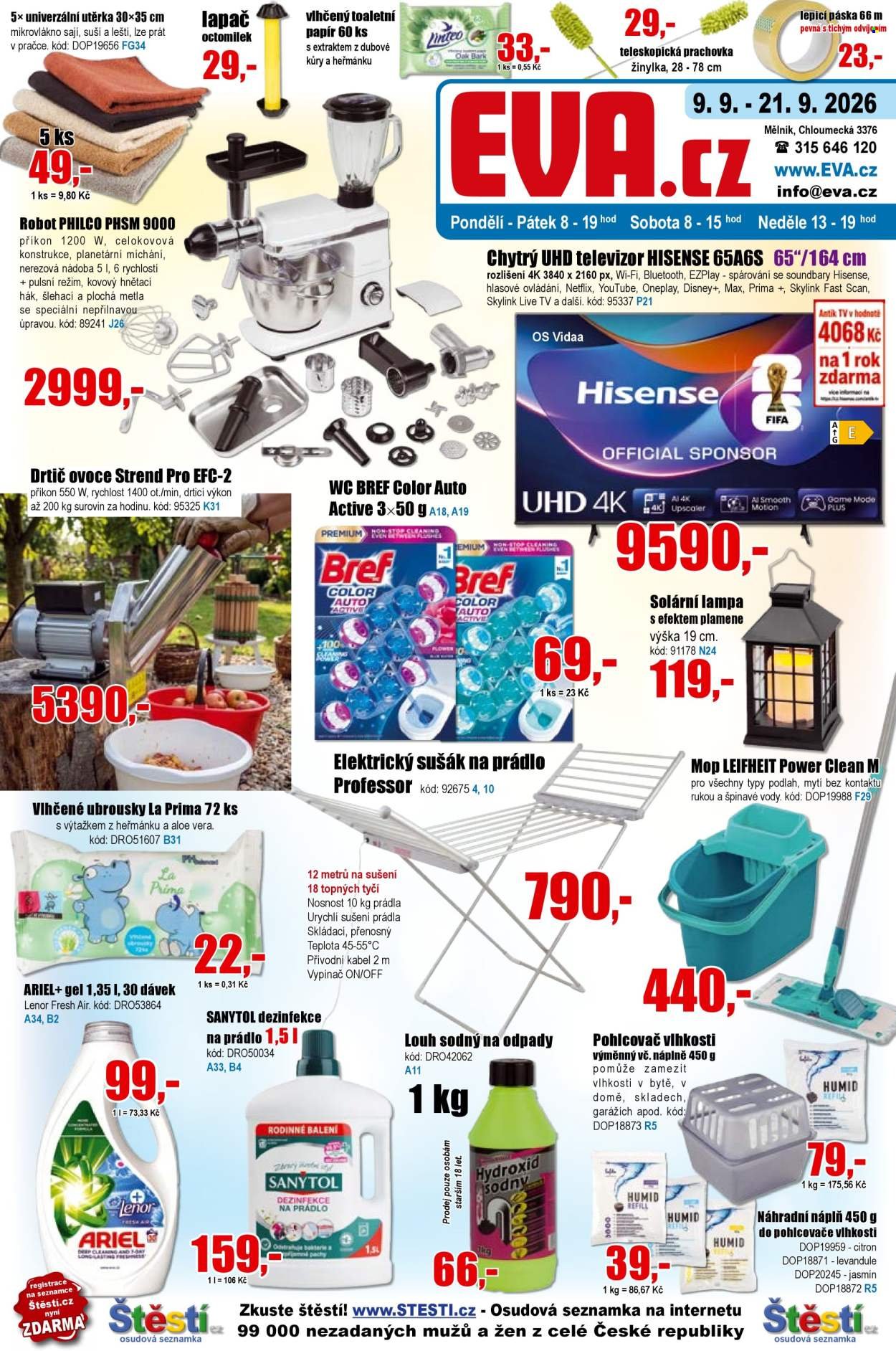 EVA SUPERMARKET leták - Od středy 9.9.2026
