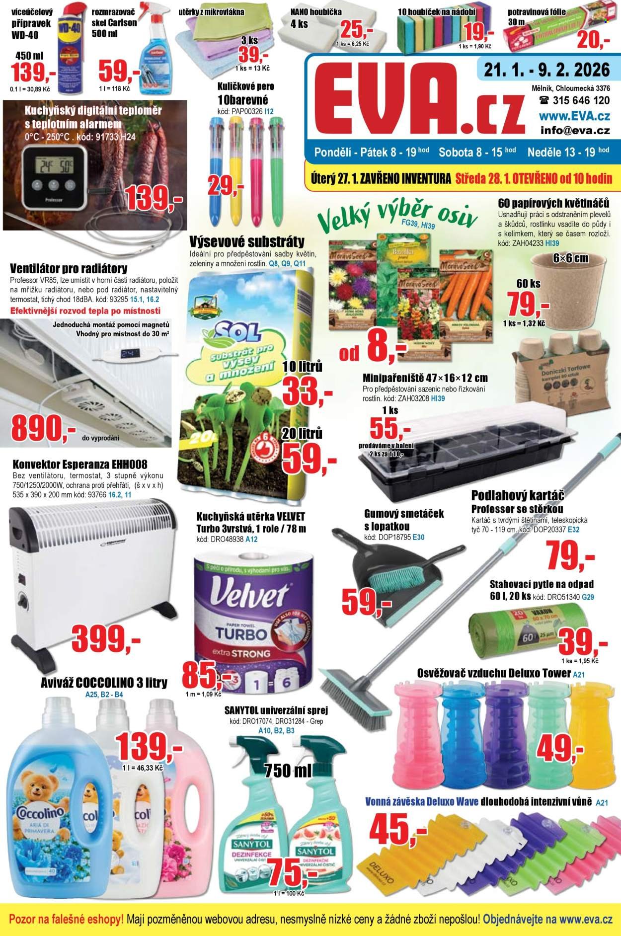 EVA SUPERMARKET leták - Od středy 21.1.2026 (2026-01-21 - 2026-02-09)