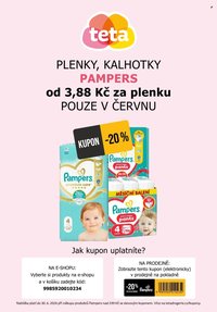 TETA DROGERIE leták - Plenky, kalhotky Pampers od 3,88 Kč za plenku pouze v červnu
