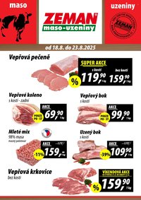 ZEMAN MASO-UZENINY leták - Od pondělí 18.8.2025 (2025-08-18 - 2025-08-23)