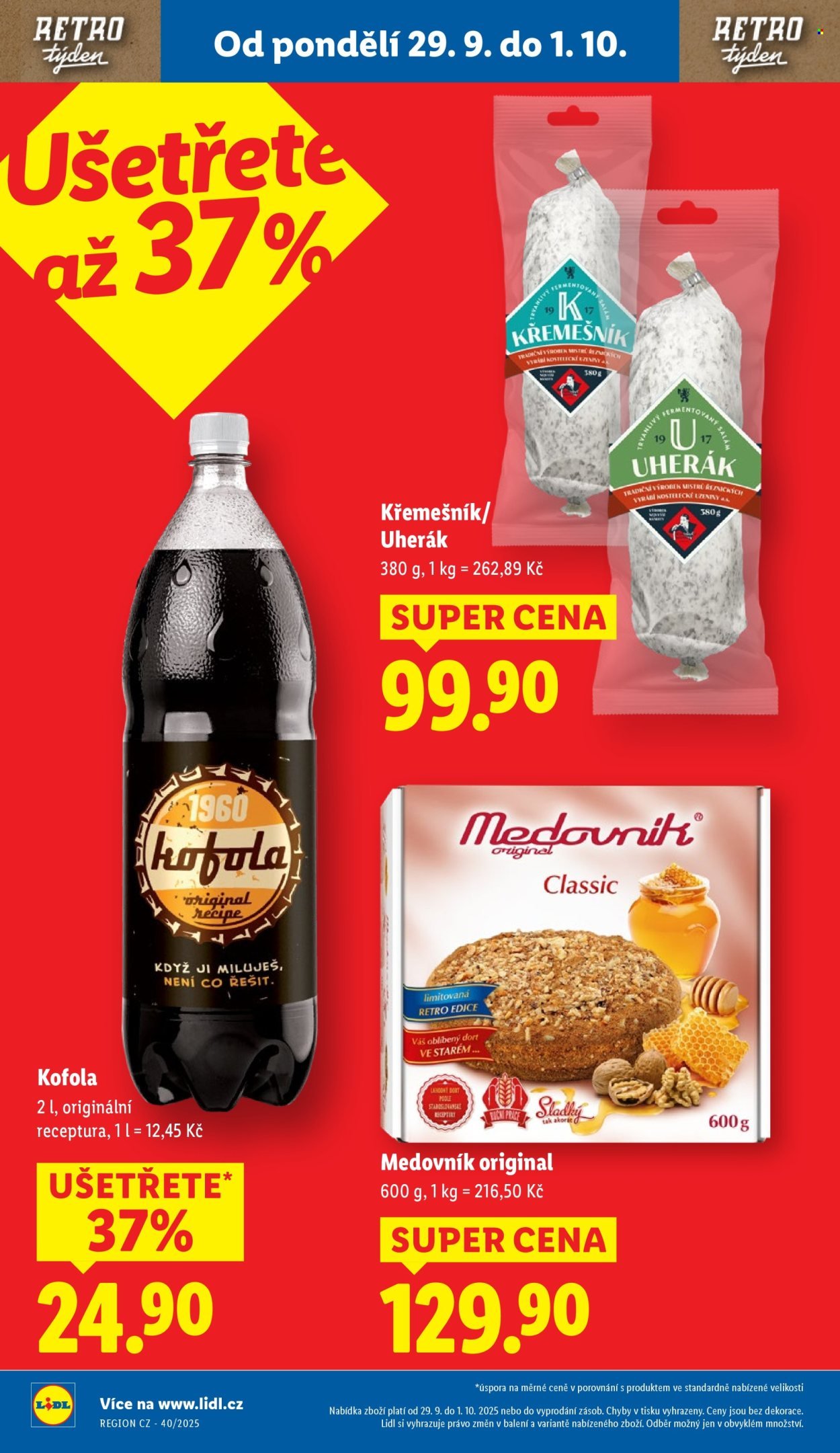 LIDL leták - Od pondělí 29.9.2025 (2025-09-29 - 2025-10-01)