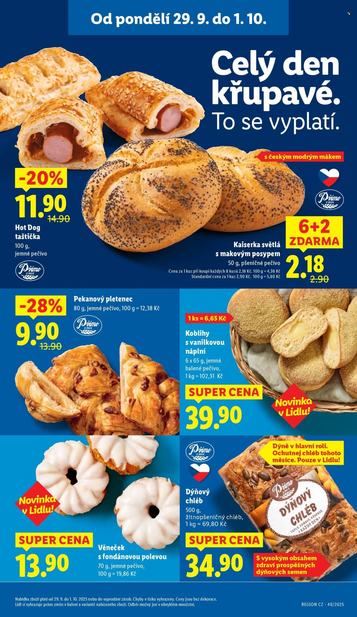 LIDL leták - Od pondělí 29.9.2025 (2025-09-29 - 2025-10-01)