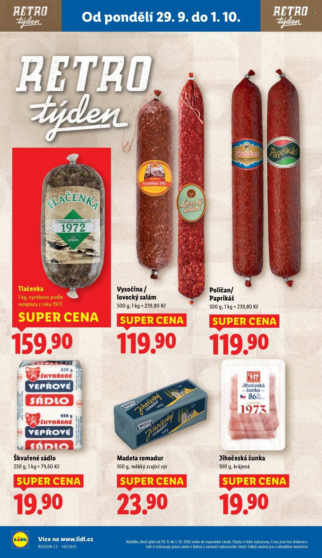 LIDL leták - Od pondělí 29.9.2025 (2025-09-29 - 2025-10-01)