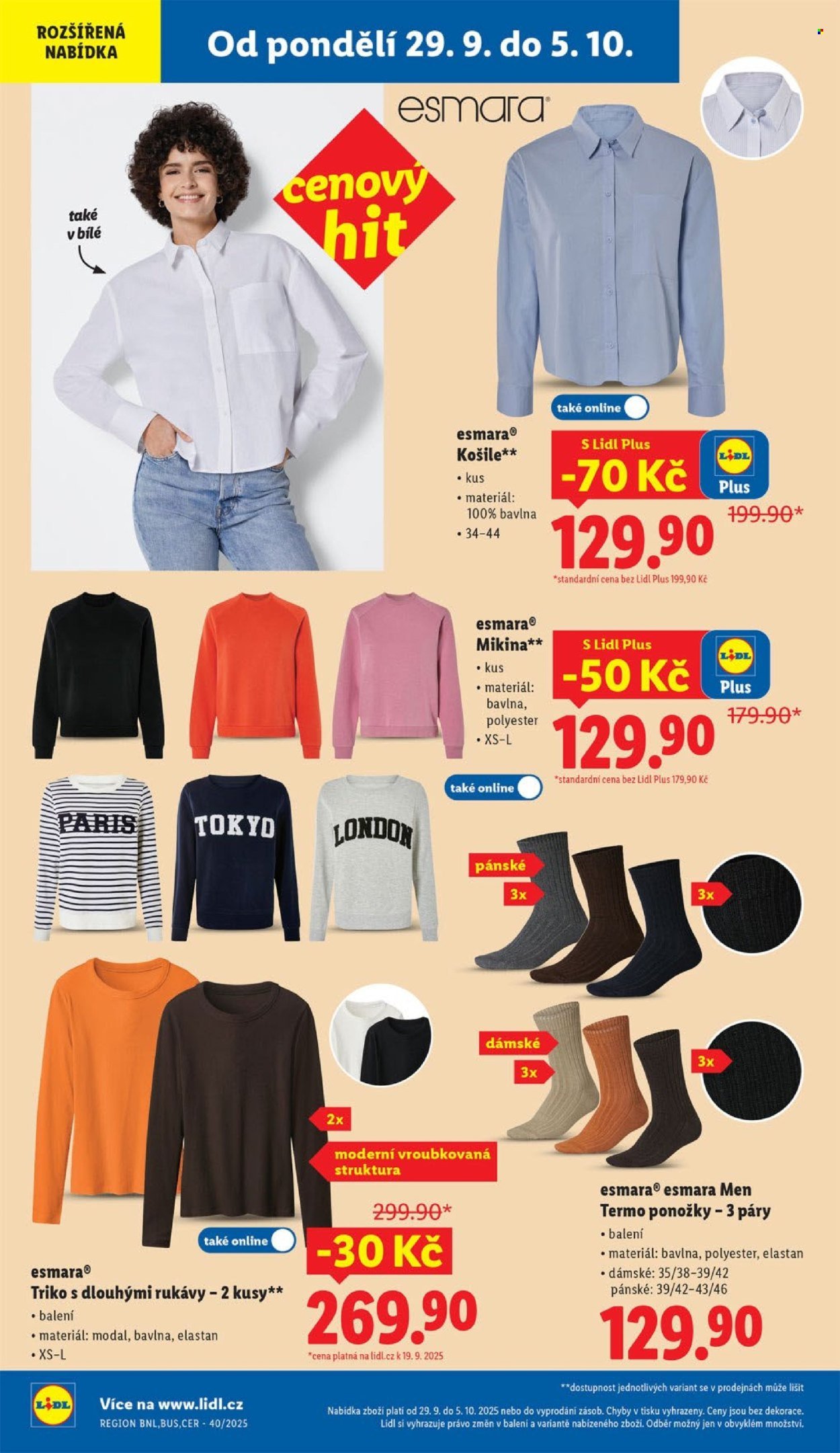 LIDL leták - Od pondělí 29.9.2025 (2025-09-29 - 2025-10-01)