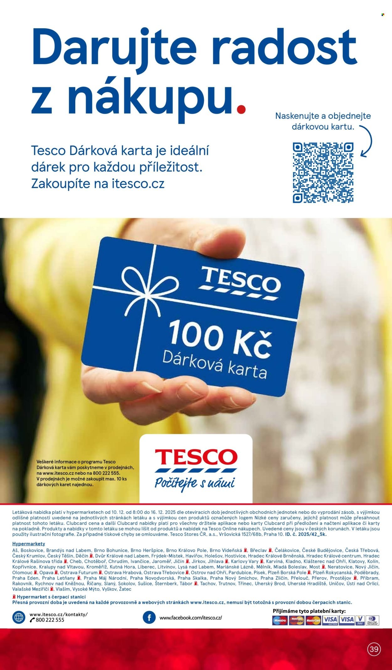TESCO leták - Clubcard šetří peníze. (2025-12-10 - 2025-12-16)