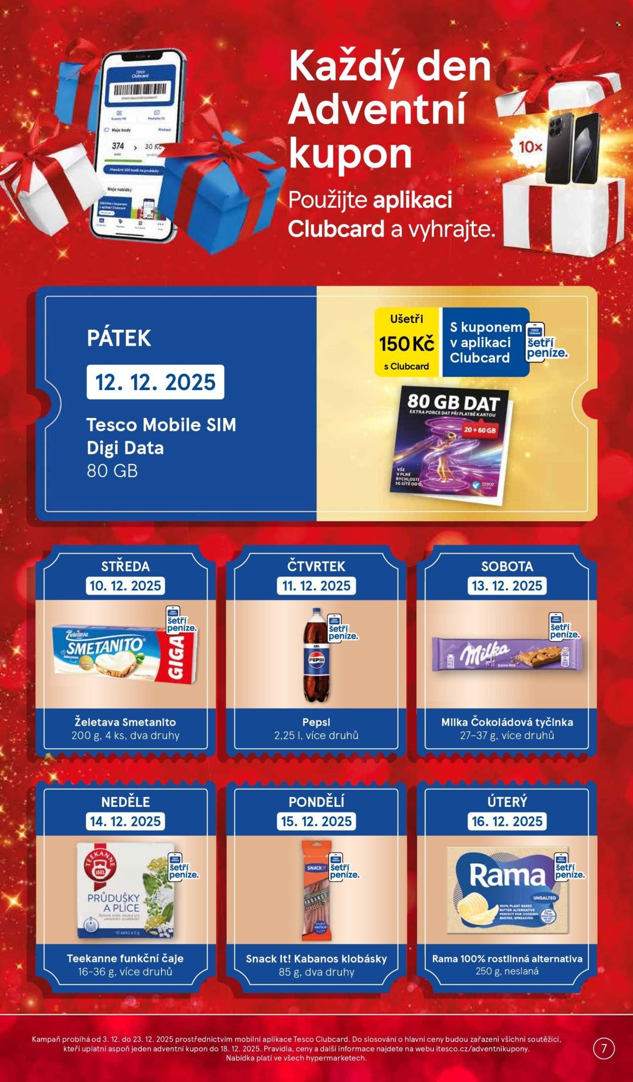 TESCO leták - Clubcard šetří peníze. (2025-12-10 - 2025-12-16)