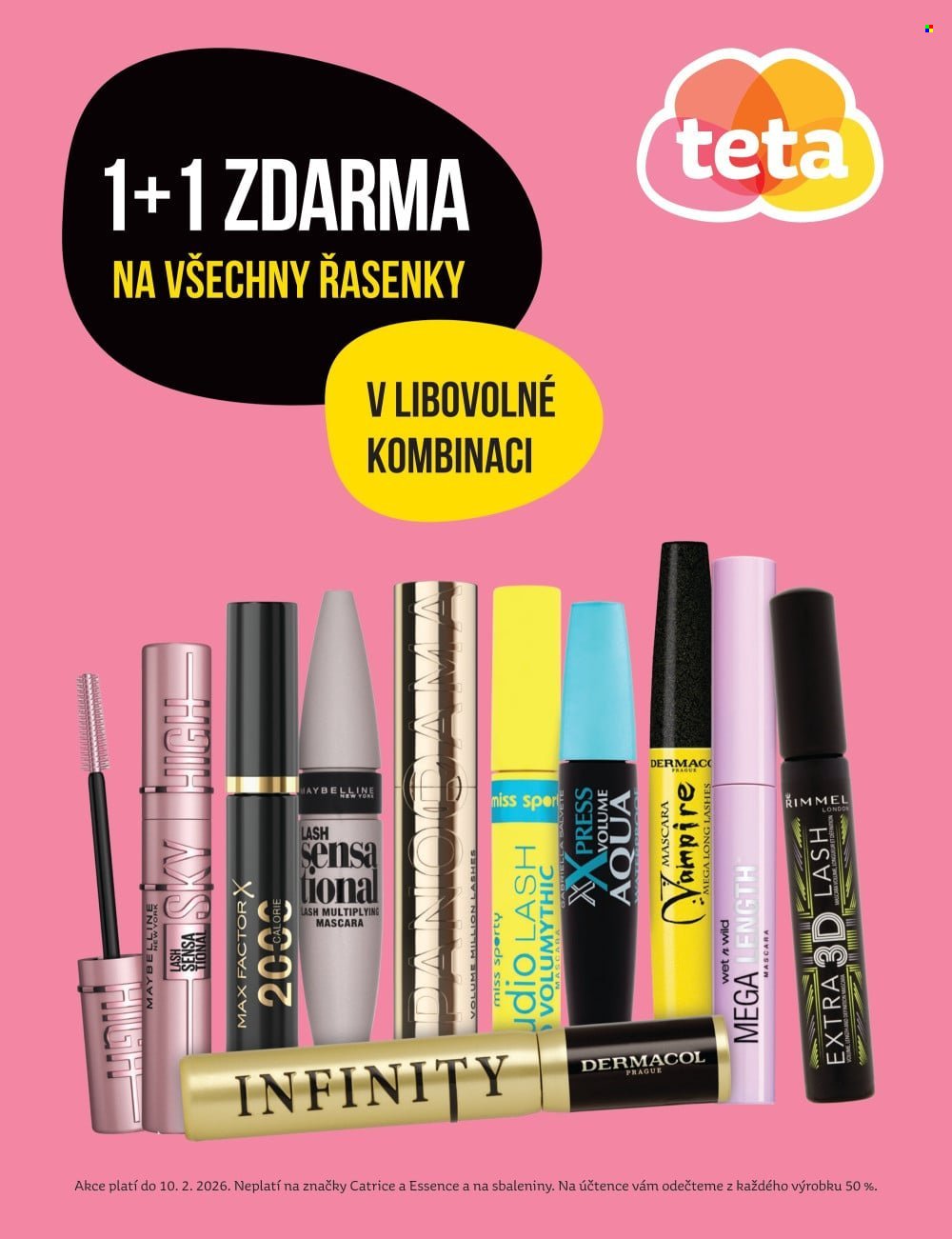 TETA DROGERIE leták - 1+1 zdarma na všechny řasenky (2026-01-31 - 2026-02-10)
