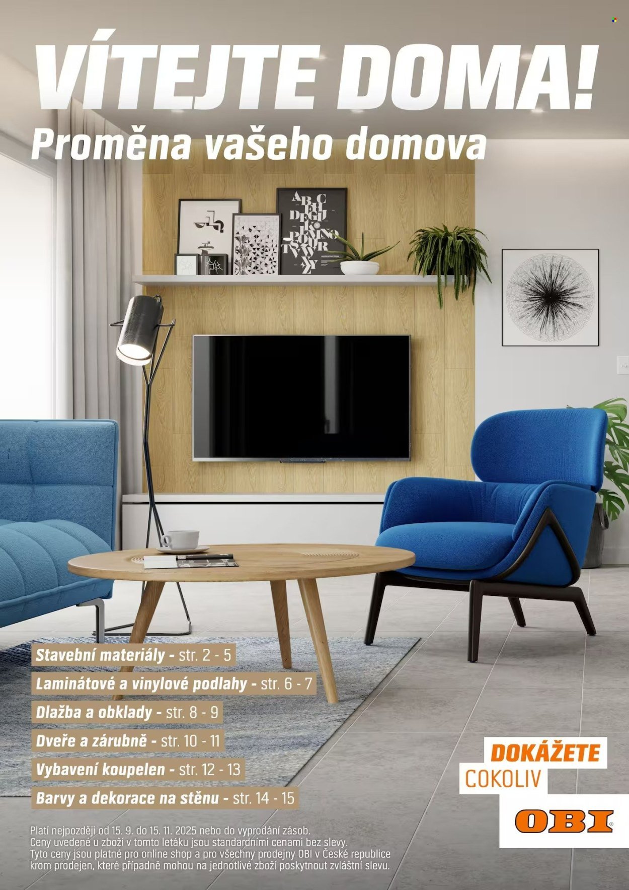 OBI leták - Vítejte doma! Proměna vašeho domova (2025-09-15 - 2025-11-15)