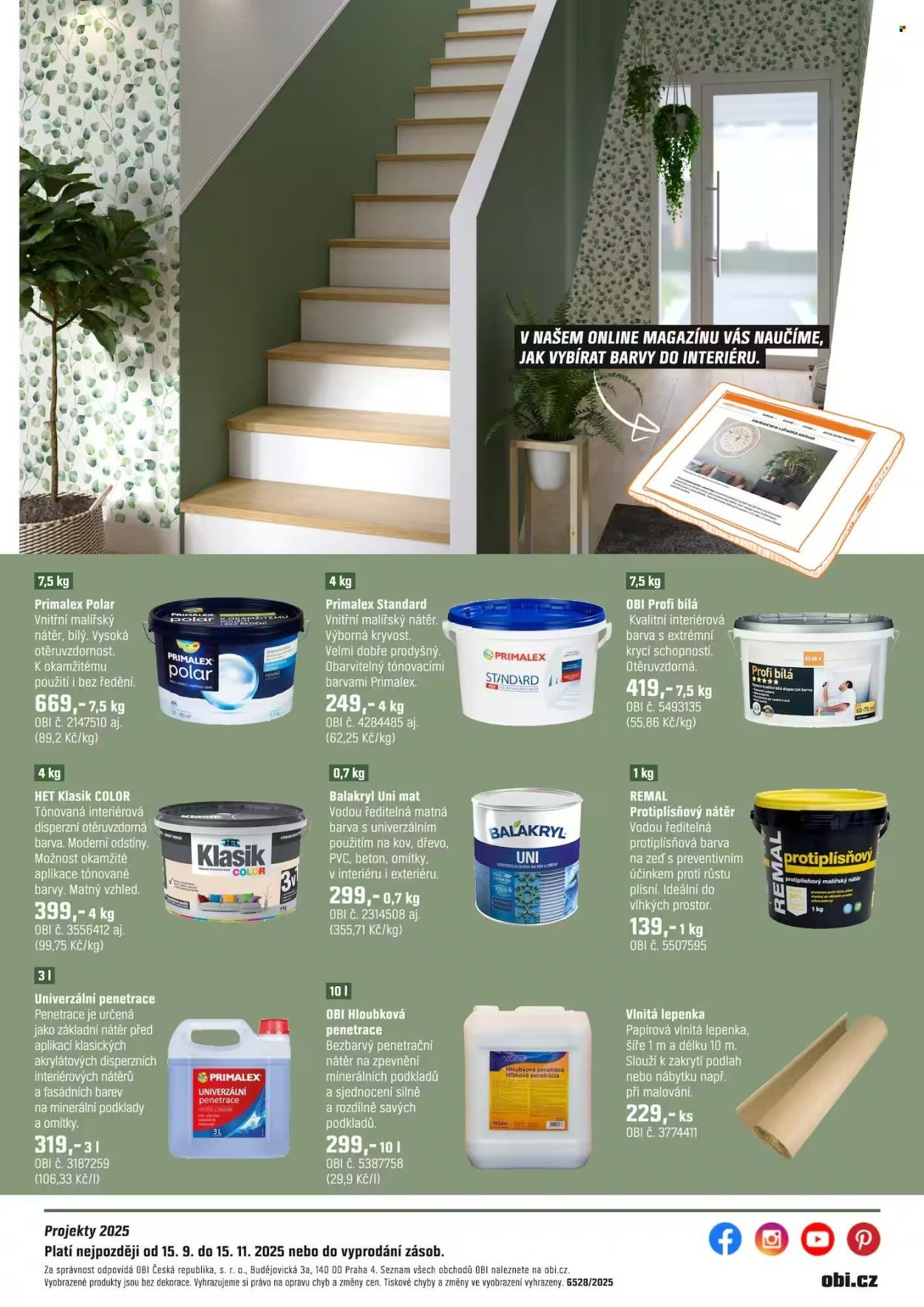 OBI leták - Vítejte doma! Proměna vašeho domova (2025-09-15 - 2025-11-15)