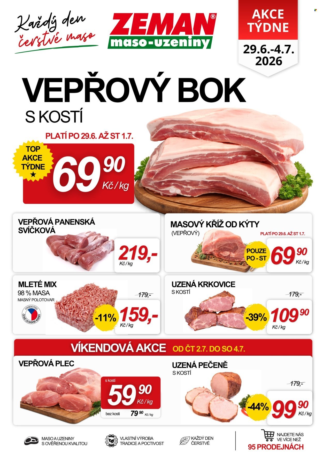 ZEMAN MASO-UZENINY leták - Od pondělí 29.6.2026
