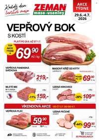 ZEMAN MASO-UZENINY leták - Od pondělí 29.6.2026