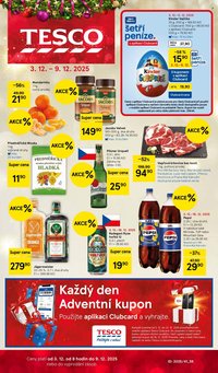 TESCO leták - Clubcard šetří peníze. (2025-12-03 - 2025-12-09)