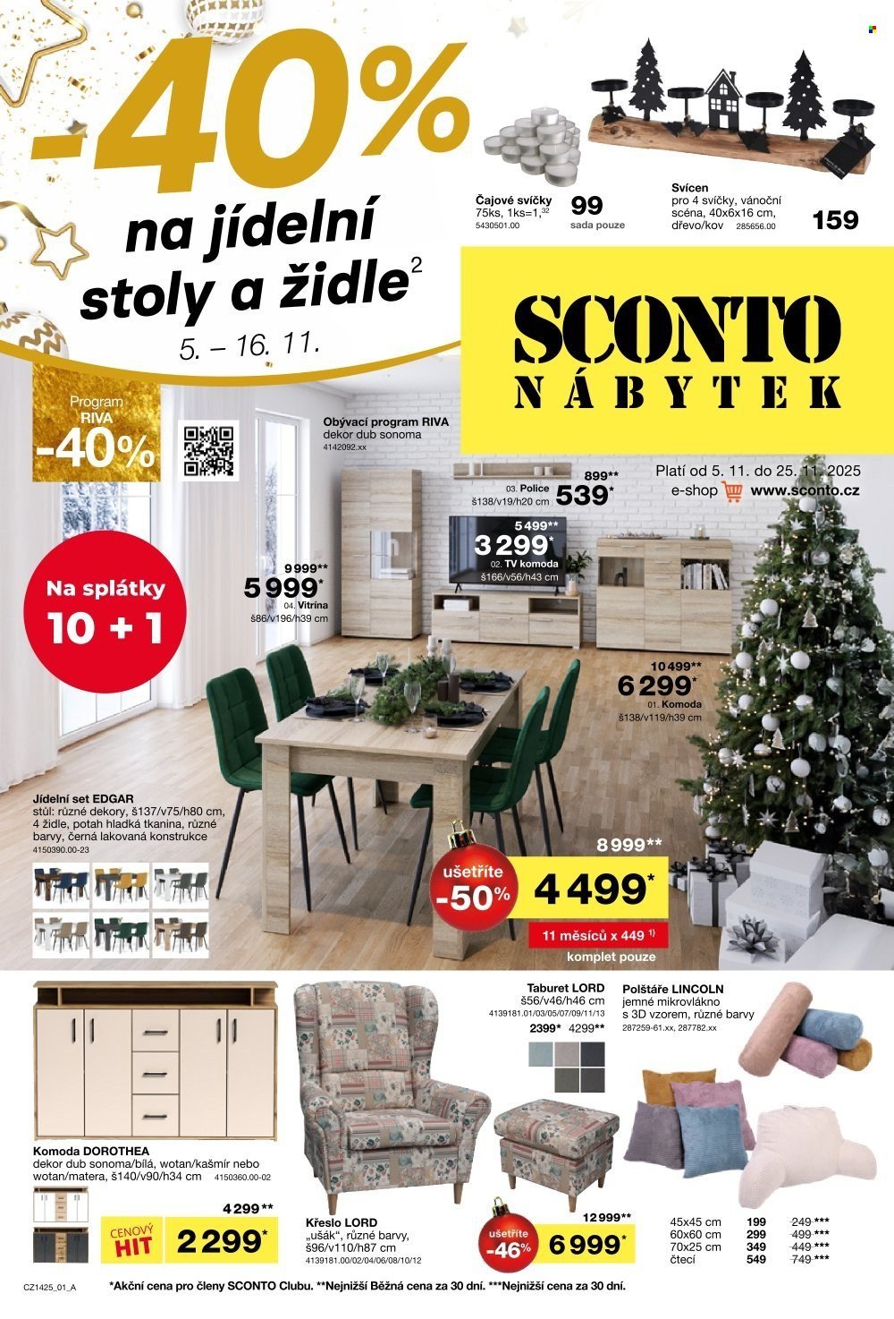 SCONTO NÁBYTEK leták - -40% na jídelní stoly a židle (2025-11-05 - 2025-11-25)